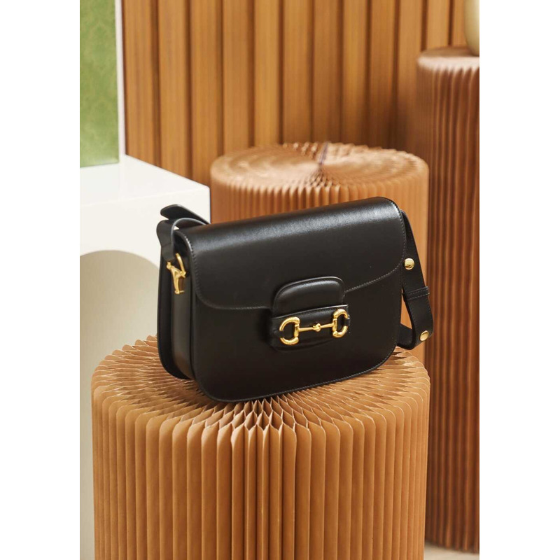 G*u*i horsebit 1955 series small shoulder bag black