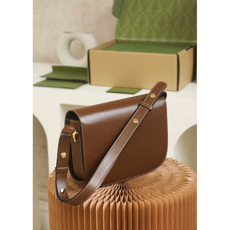 G*u*i horsebit 1955 series small shoulder bag brown