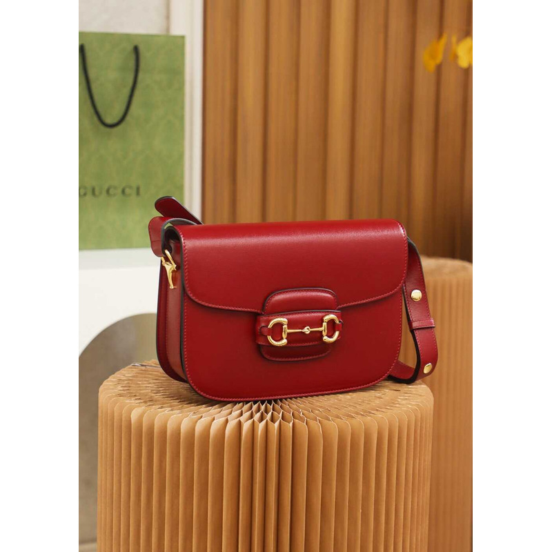 G*u*i horsebit 1955 series small shoulder bag red