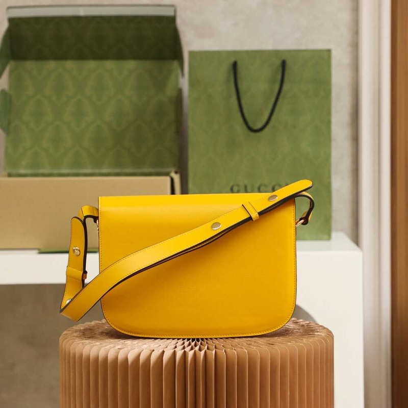 G*u*i horsebit 1955 series small shoulder bag yellow