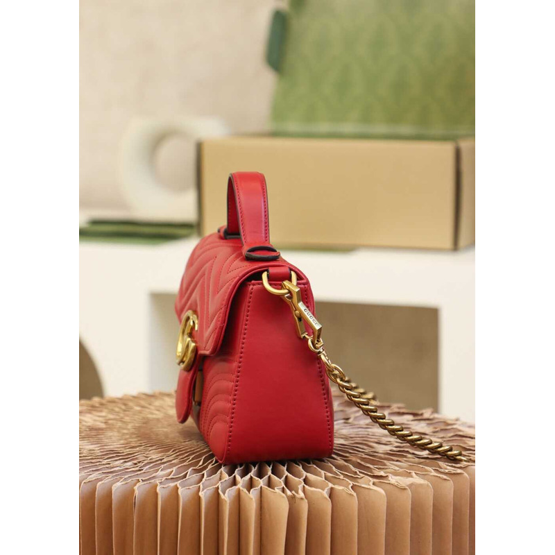 G*u*i gg marmont mini top handle bag red