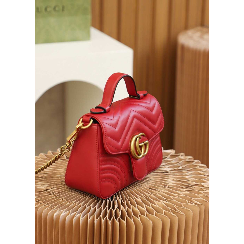 G*u*i gg marmont mini top handle bag red