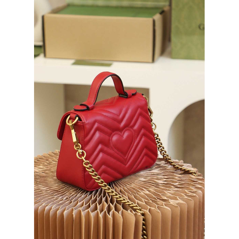 G*u*i gg marmont mini top handle bag red