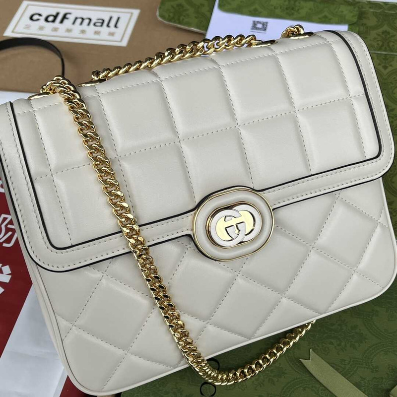 G*u*i deco mini quilted-leather cross-body bag white