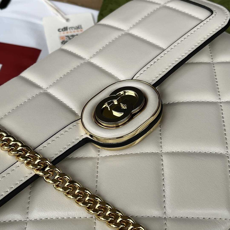 G*u*i deco mini quilted-leather cross-body bag white