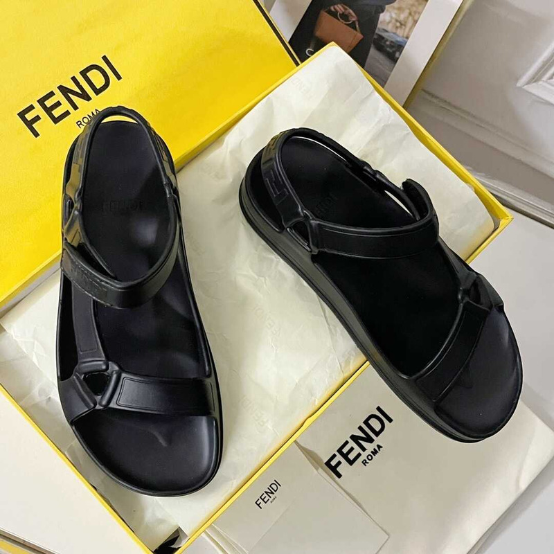 F**di hiker sandal rubber black