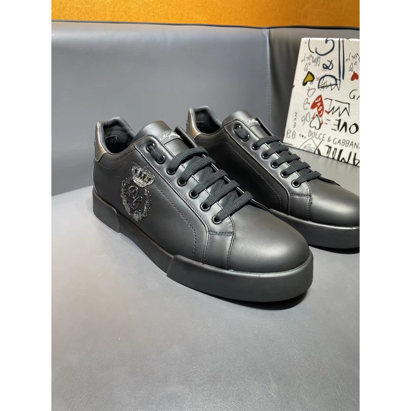 Dolce & Gabbana Portofino Sneakers Nappa Calfskin With Crown Patch