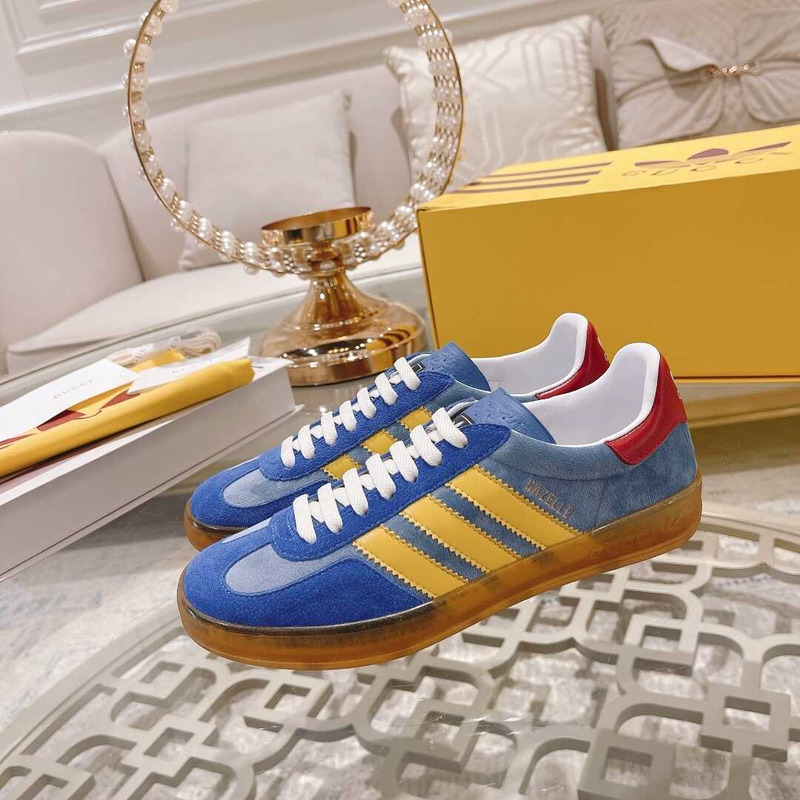 Ad*s x g*u*i gazelle  blue yellow stripes