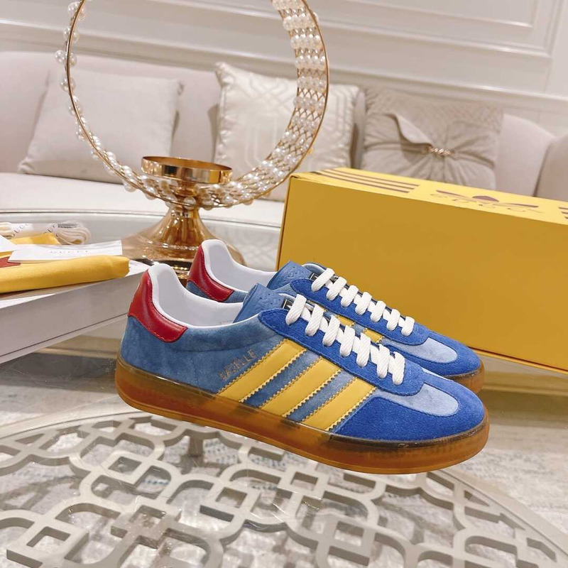 Ad*s x g*u*i gazelle  blue yellow stripes