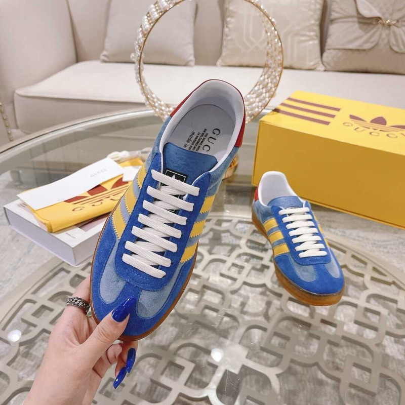 Ad*s x g*u*i gazelle  blue yellow stripes