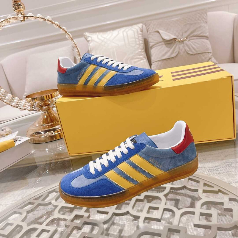 Ad*s x g*u*i gazelle  blue yellow stripes