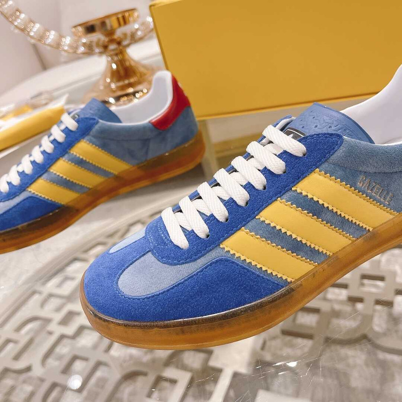 Ad*s x g*u*i gazelle  blue yellow stripes