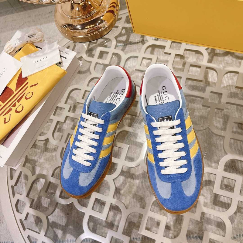 Ad*s x g*u*i gazelle  blue yellow stripes