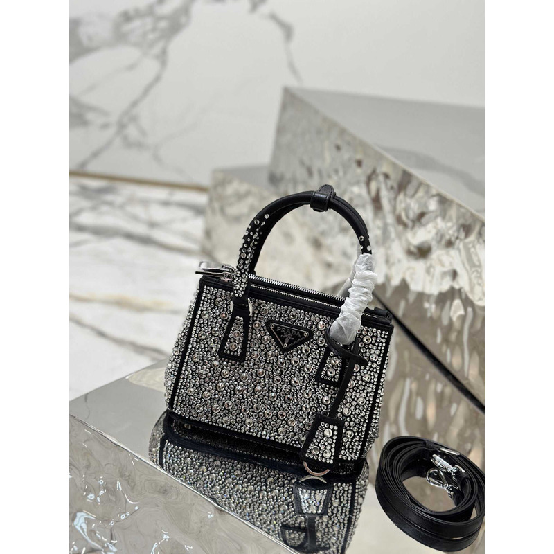 Pra*a mini galleria crystal-embellished tote bag