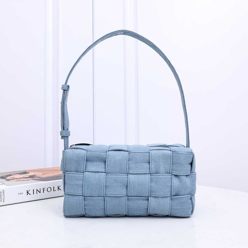 Bo*te*ga ve*ne*ta denim brick cassette shoulder bag