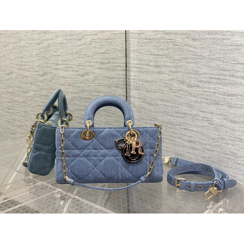 ch**an D*or lady d-joy bag blue