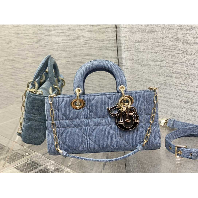 ch**an D*or lady d-joy bag blue