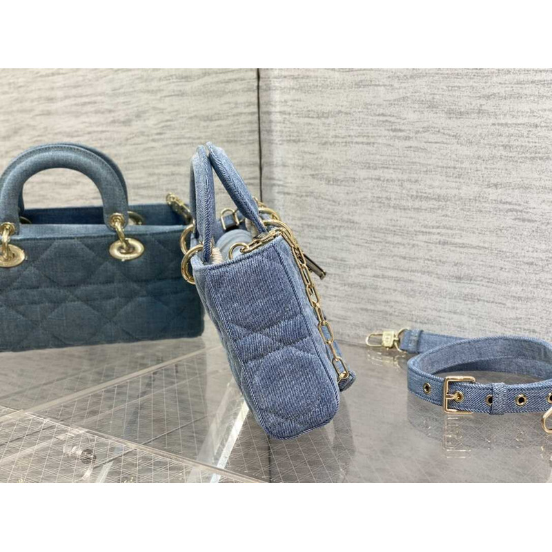 ch**an D*or lady d-joy bag blue