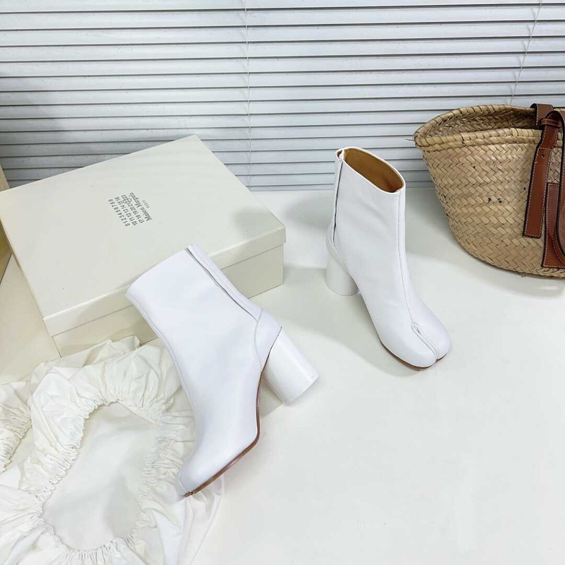 Maison Margiela Tabi Calfskin Boots White