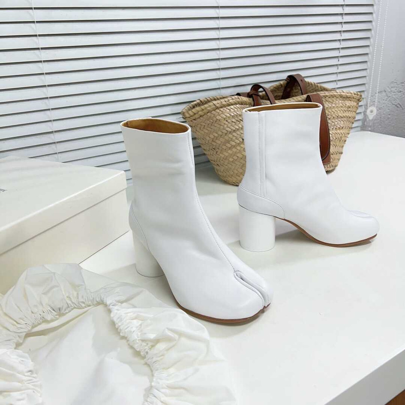 Maison Margiela Tabi Calfskin Boots White