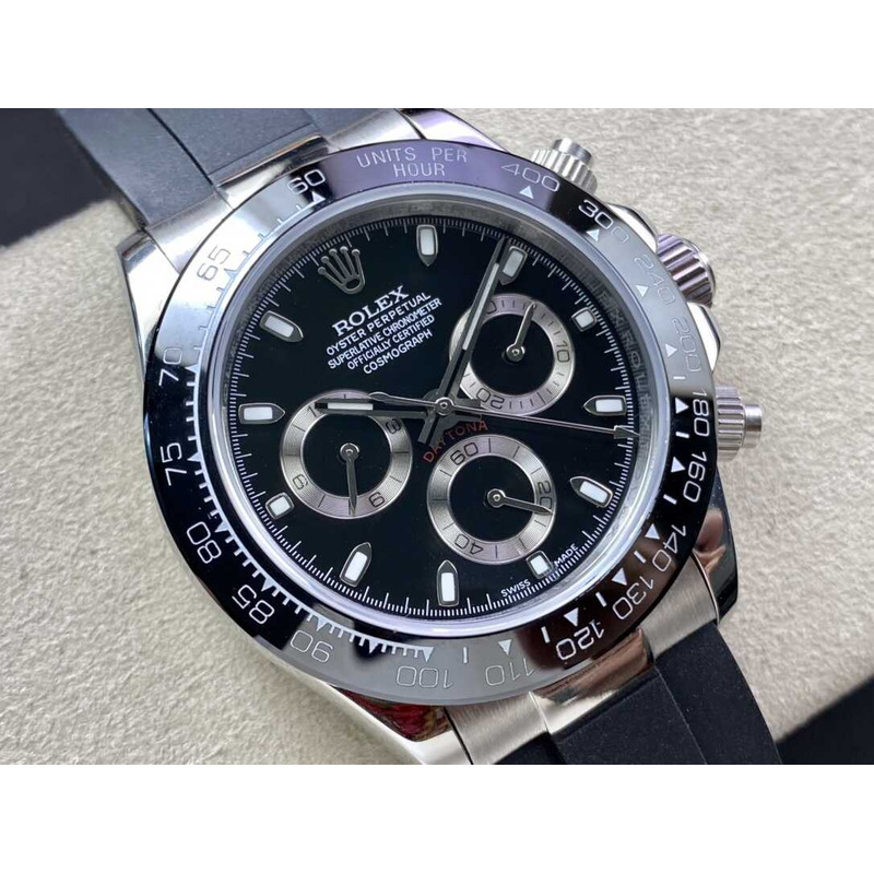 ROLEX DAYTONA WITH  116500LN Black  Rubber Watches