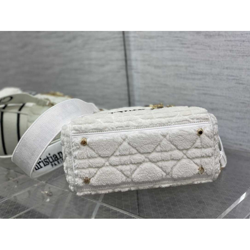 D*or medium lady d-lite bag latte white bag