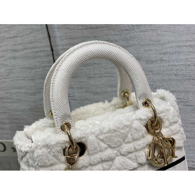 D*or medium lady d-lite bag latte white bag