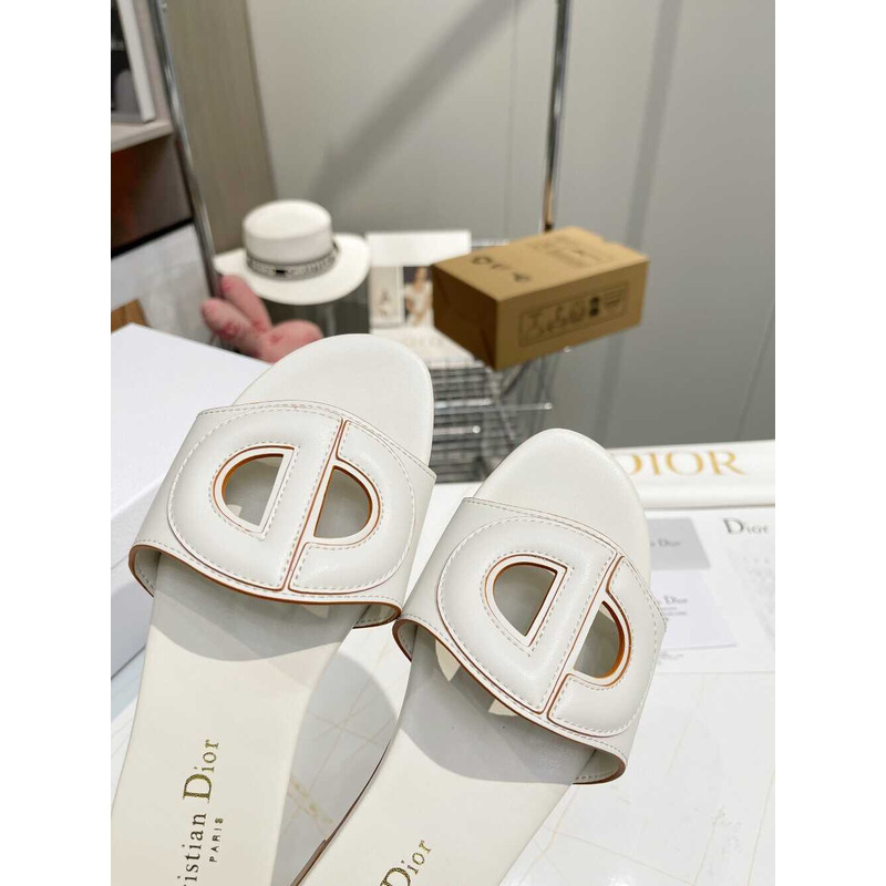 D*or d-club slide calfskin white