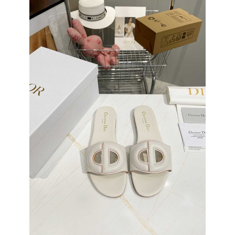 D*or d-club slide calfskin white