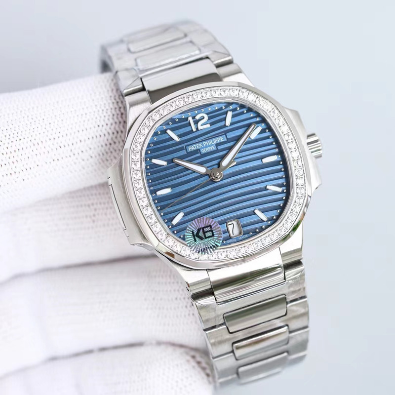 Patek Philippe Nautilus Stainless Steel Watch Blue Dial