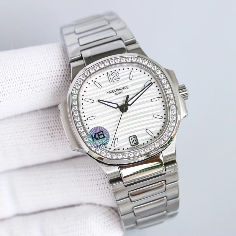 Patek Philippe Nautilus Stainless Steel Watch White Dial