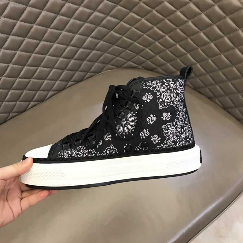 Amiri Bandana Court High Top Sneakers Black