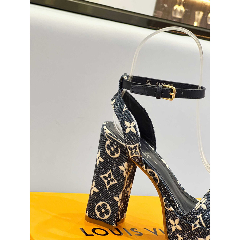 l**is V*t*n fame platform sandal denim navy blue