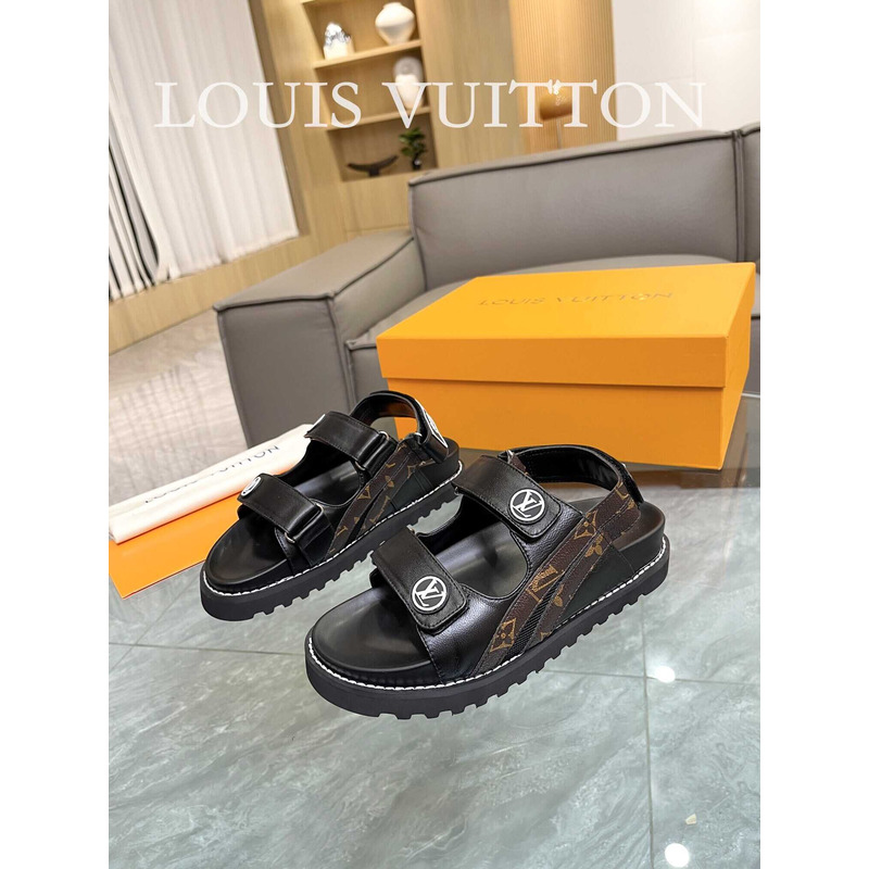 l**is V*t*n paseo flat comfort sandals black