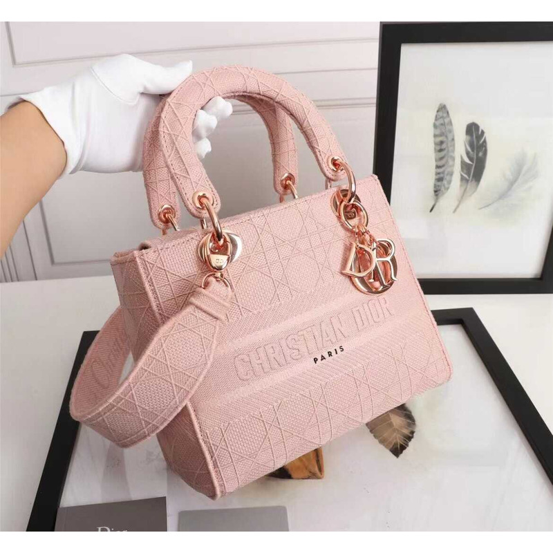 D*or lady d-lite tote bag pink