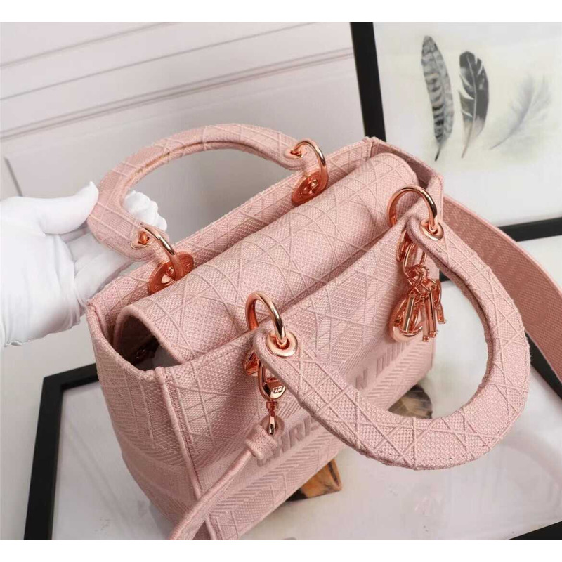 D*or lady d-lite tote bag pink