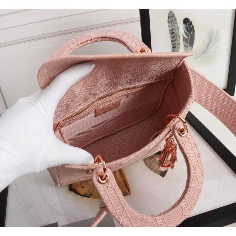 D*or lady d-lite tote bag pink