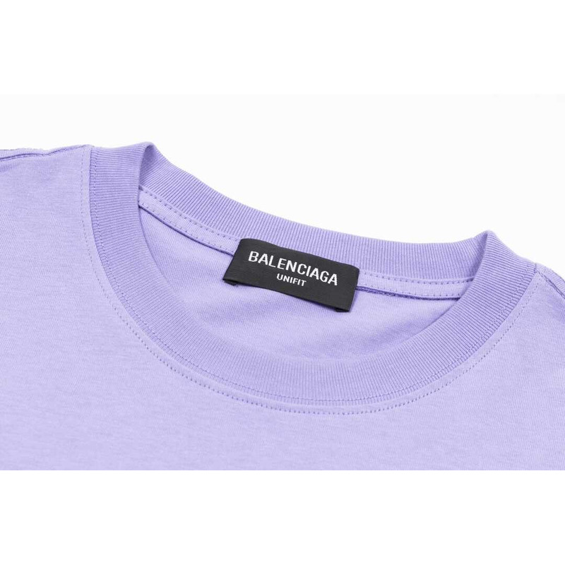 Ba*len*cia*ga cotton logo t shirt purple