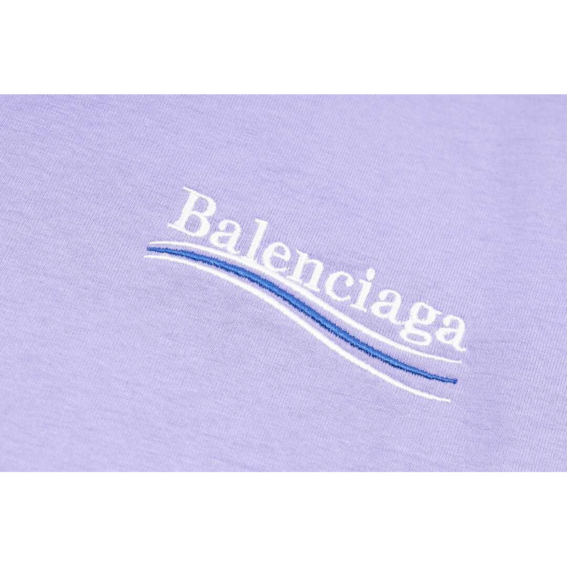 Ba*len*cia*ga cotton logo t shirt purple