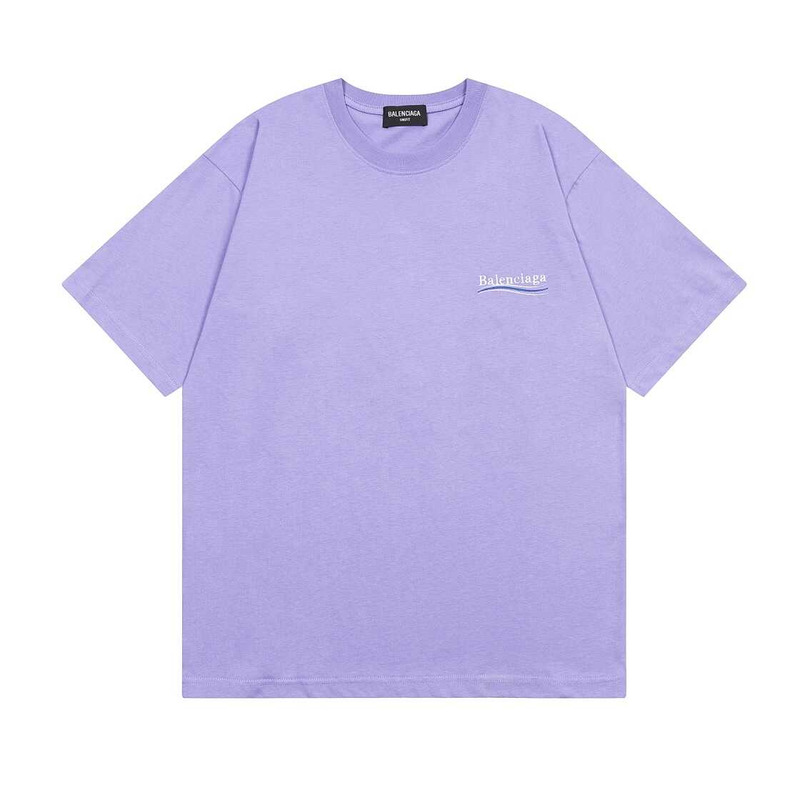 Ba*len*cia*ga cotton logo t shirt purple