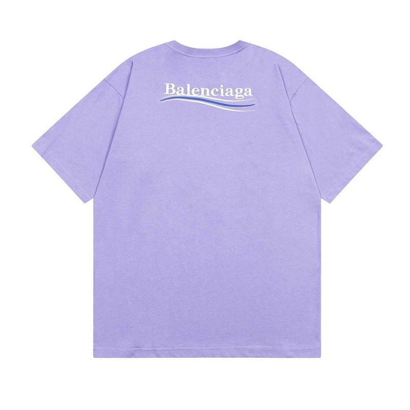 Ba*len*cia*ga cotton logo t shirt purple