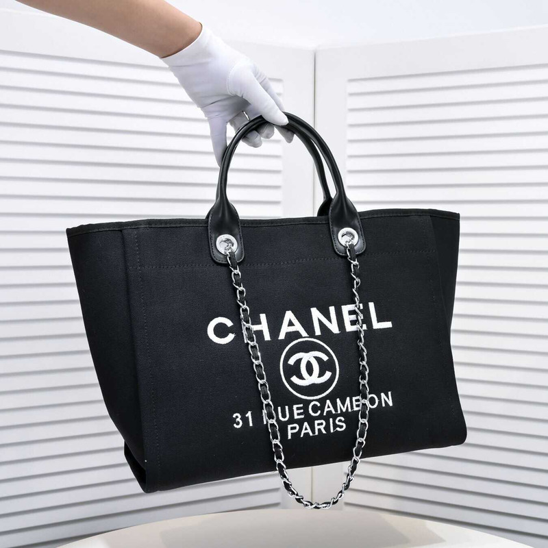 Ch*el deauville tote black