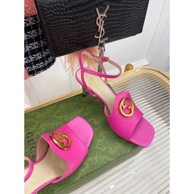 G*u*i blondie series high-heeled sandals hot pink