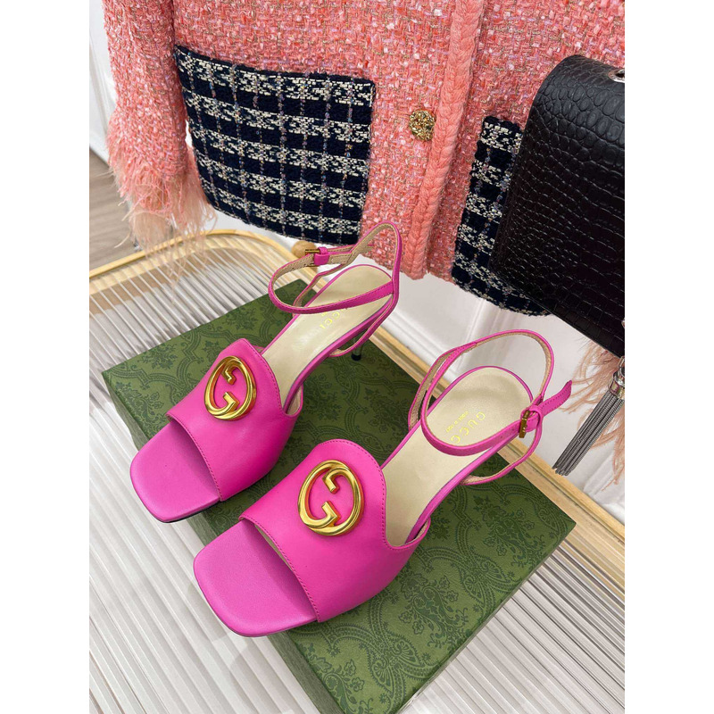 G*u*i blondie series high-heeled sandals hot pink