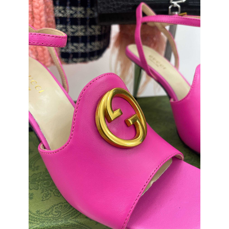 G*u*i blondie series high-heeled sandals hot pink