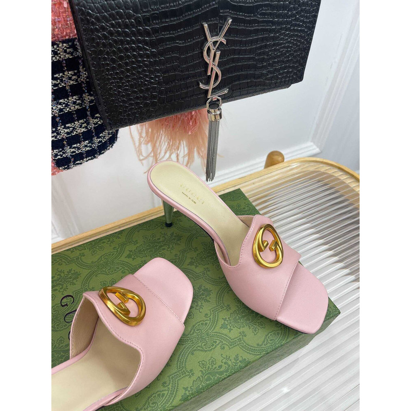 G*u*i blondie series sandals leather pink