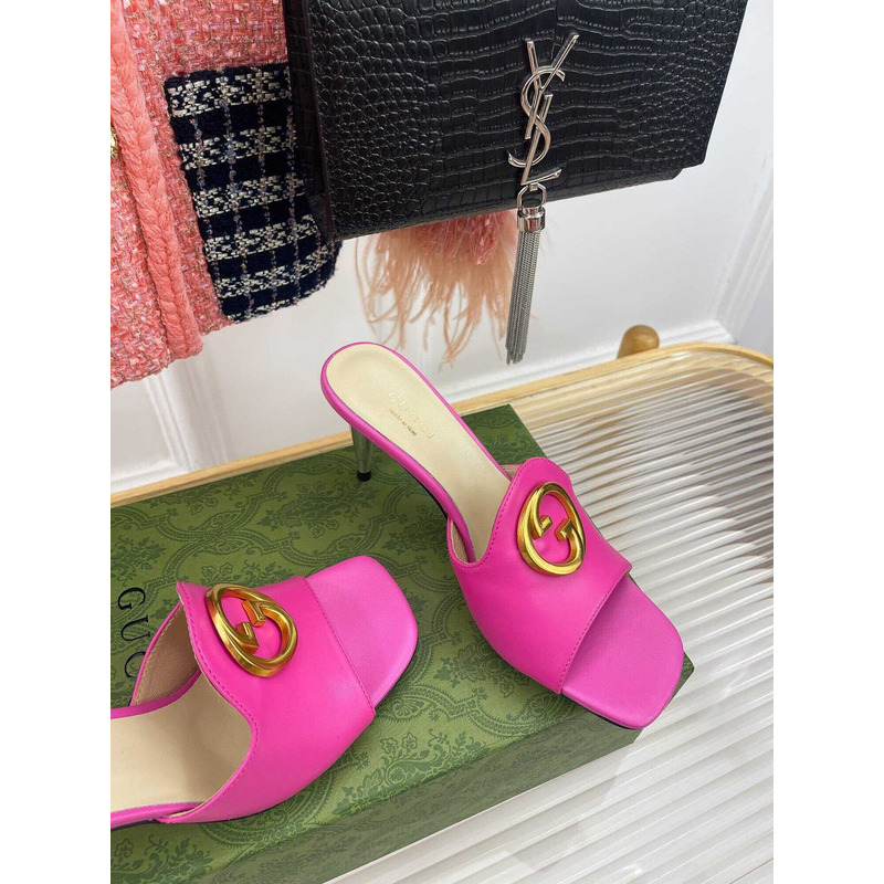 G*u*i blondie series sandals leather rose pink