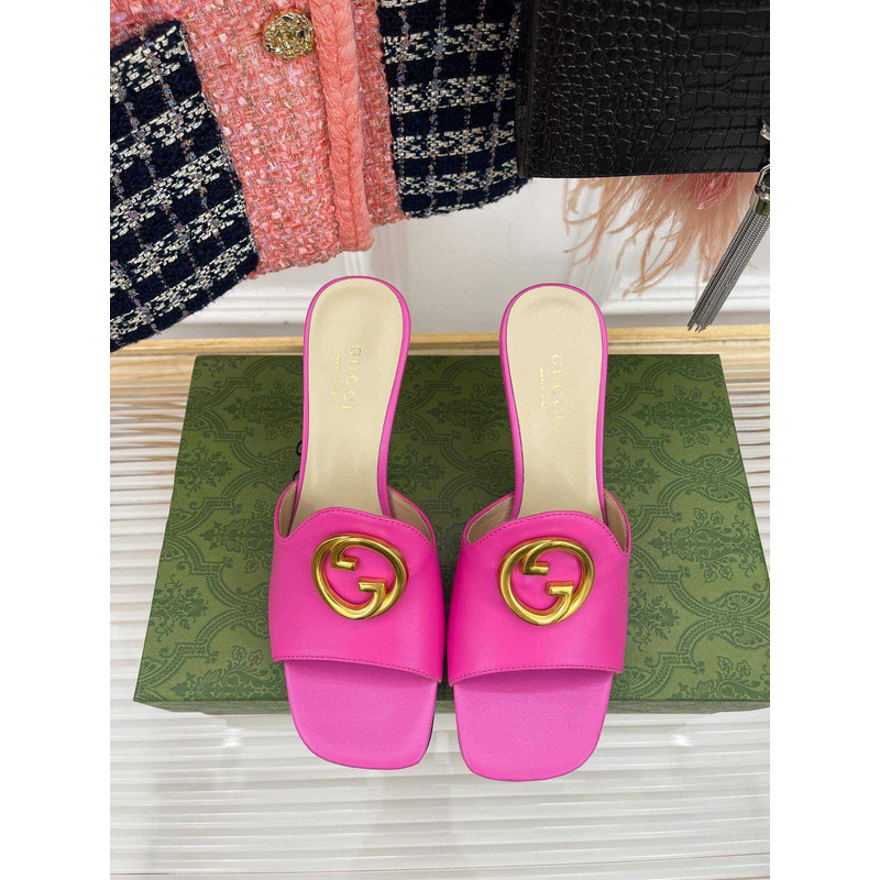 G*u*i blondie series sandals leather rose pink