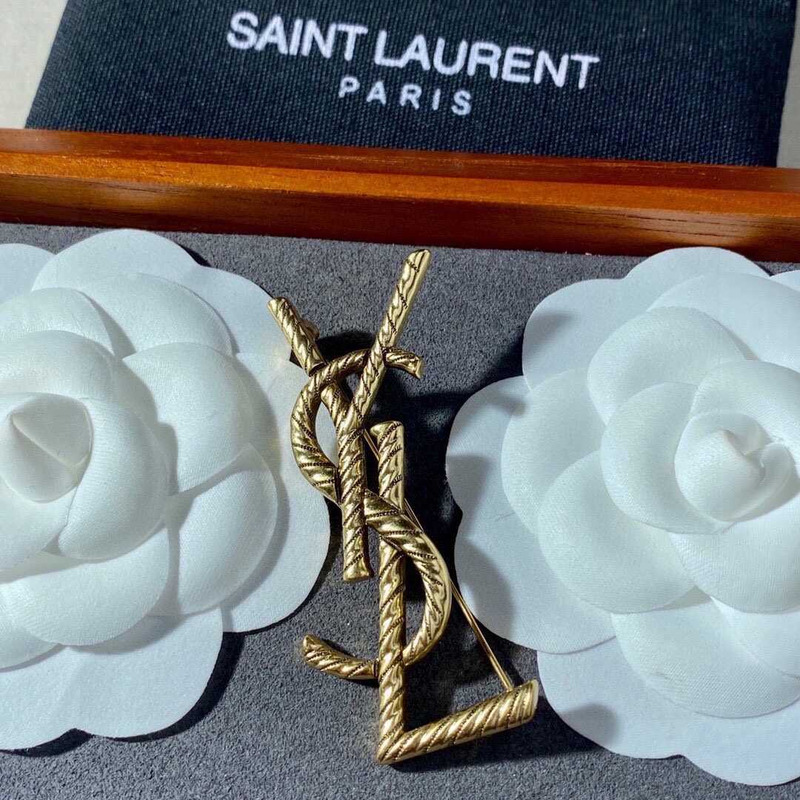 Saint Laurent Brooch Gold.