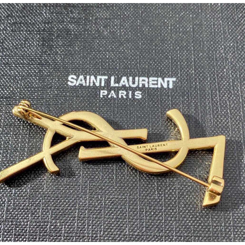 Saint Laurent Brooch Gold.